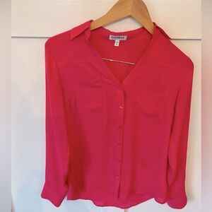 Express hot pink portofino shirt (XS)
